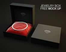 Jewelry Box Free Mock Up Psd