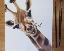 animal with watercolor