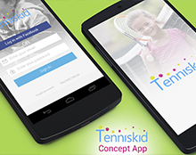 אפליקציית קונספט לשיעורי טניס לילדים